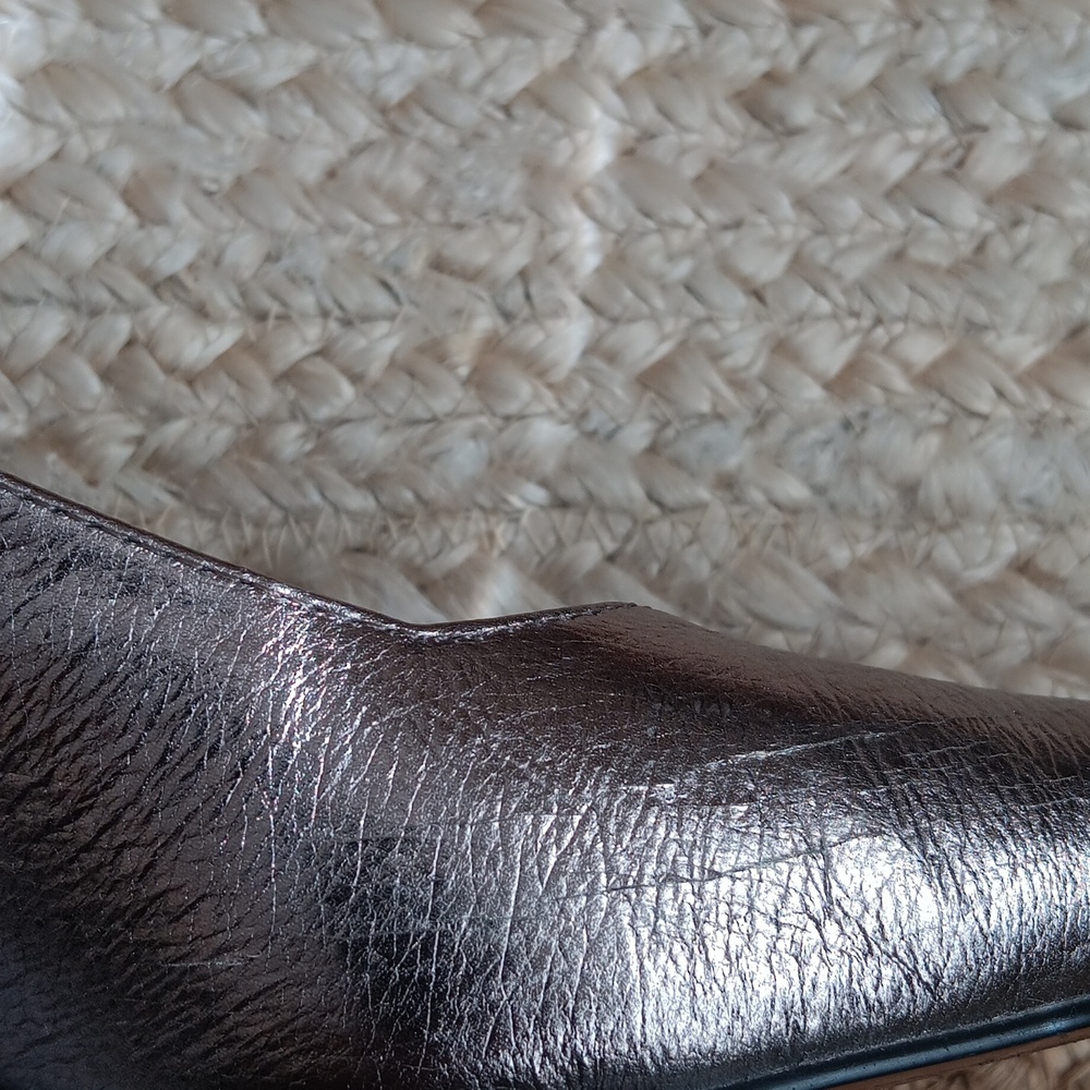 SALE!!J.Renee' Pewter/Siver Leather. Size 7.5 M.Slingback - Picture 9 of 9